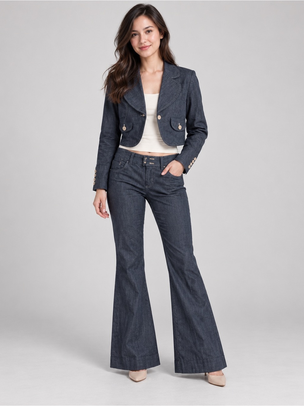 LOFT Dark Indigo Flare Jeans